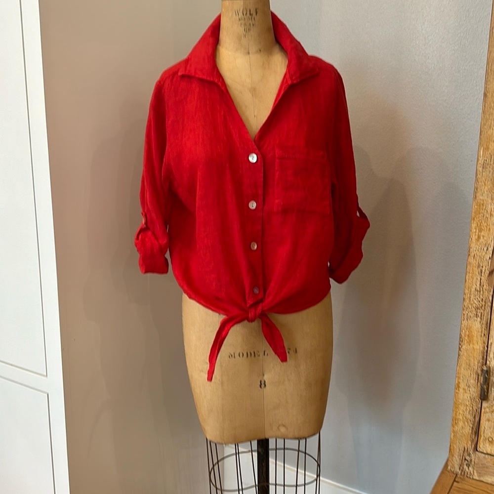 NWT ITALIAN LINEN TOP